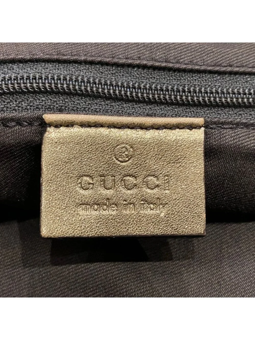 Gucci Abbey Handbag Leather GG Canvas